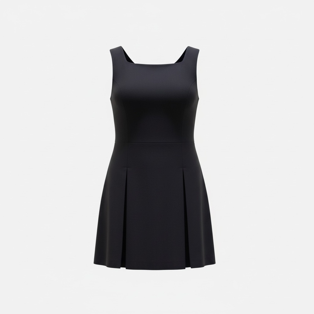 Anne Klein II Vintage Wool Lined Mini Dress Black Size 14